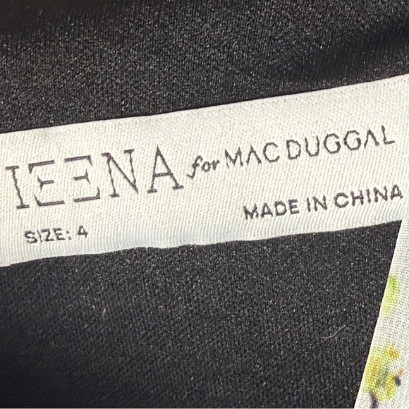 NWT Ieena for Mac Duggal Floral Mesh Sleeve Gown Maxi – Size 4 - Picture 8 of 10